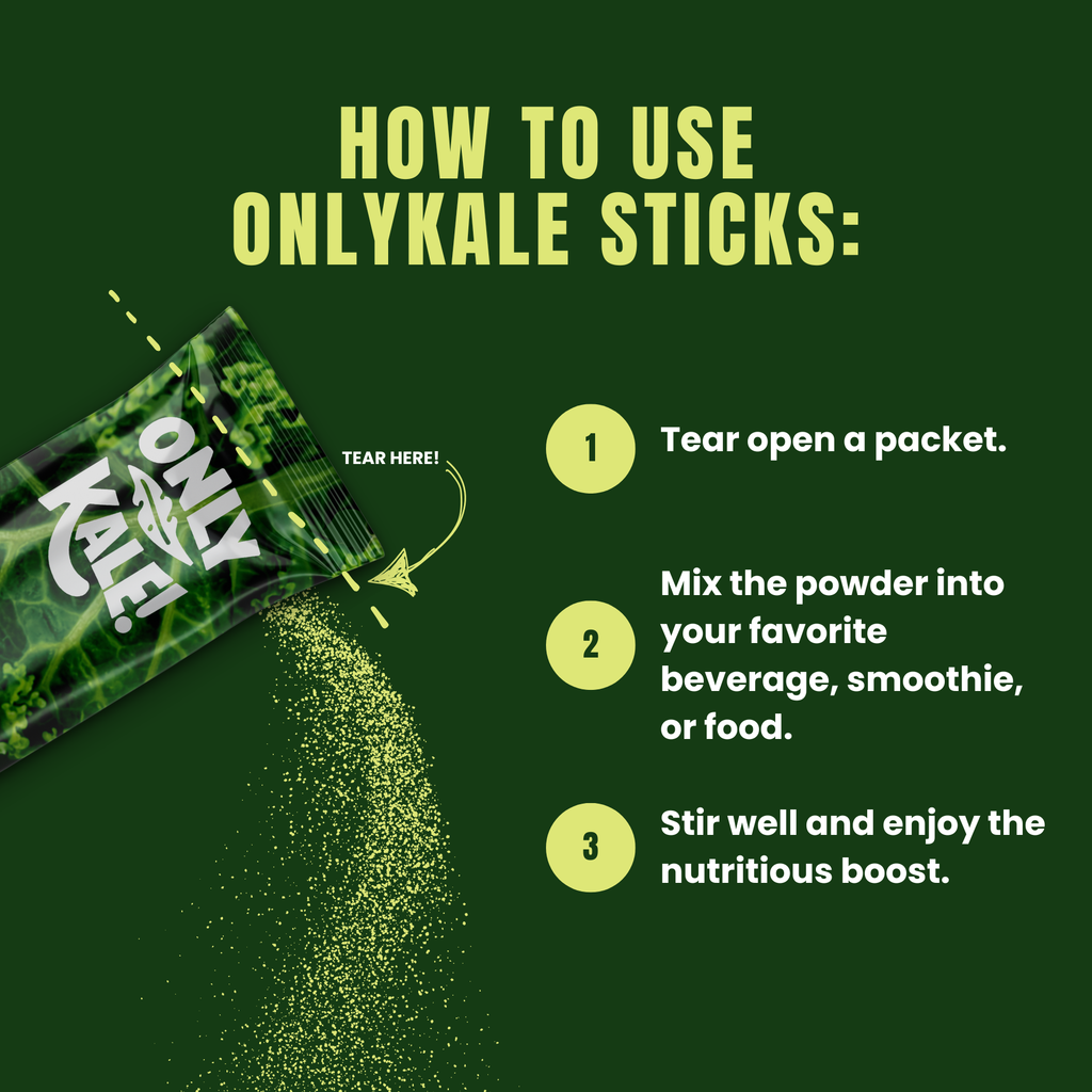 OnlyKale 有機羽衣甘藍粉條 – 15 包獨立包裝，每包 2.64 盎司（75 克）