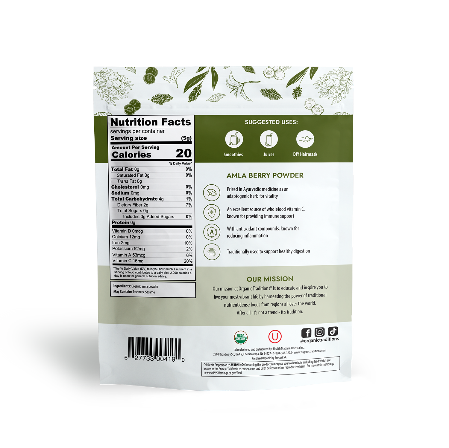 Organic Amla Berry Powder 7oz (200g)