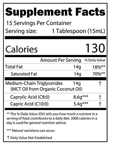 Kate Naturals Organic MCT Oil: 8oz (Exp 07/26)
