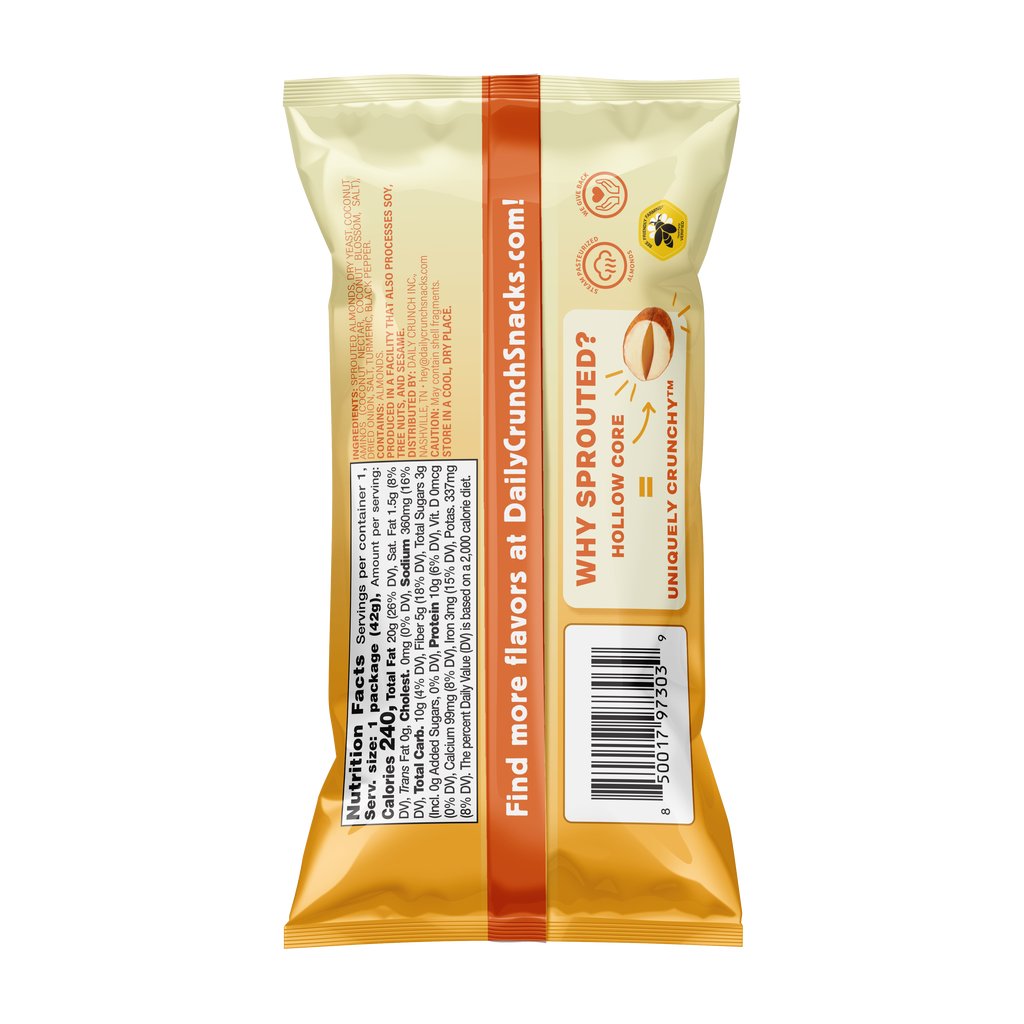 Turmeric + Sea Salt Sprouted Almonds, 1.5oz Single Serve
