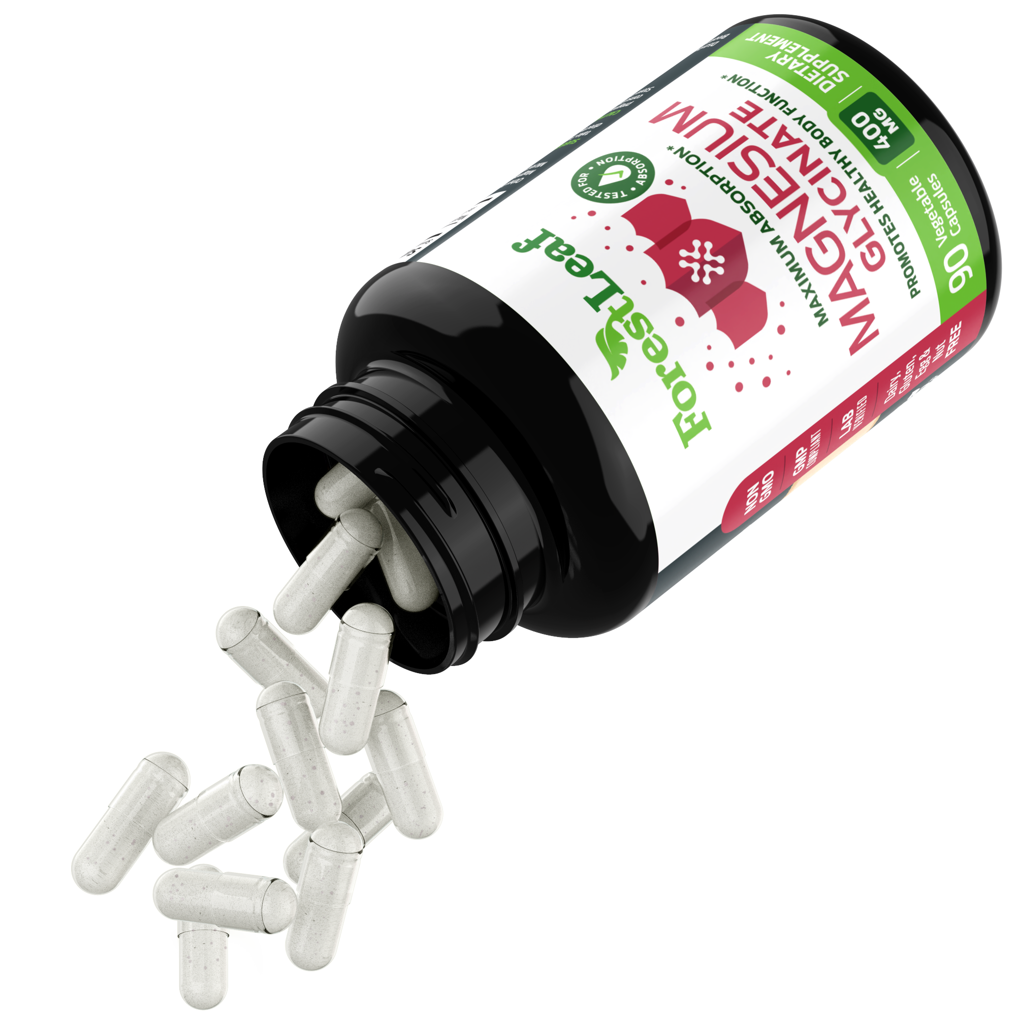 Magnesium Glycinate: 400mg - 90 Capsules