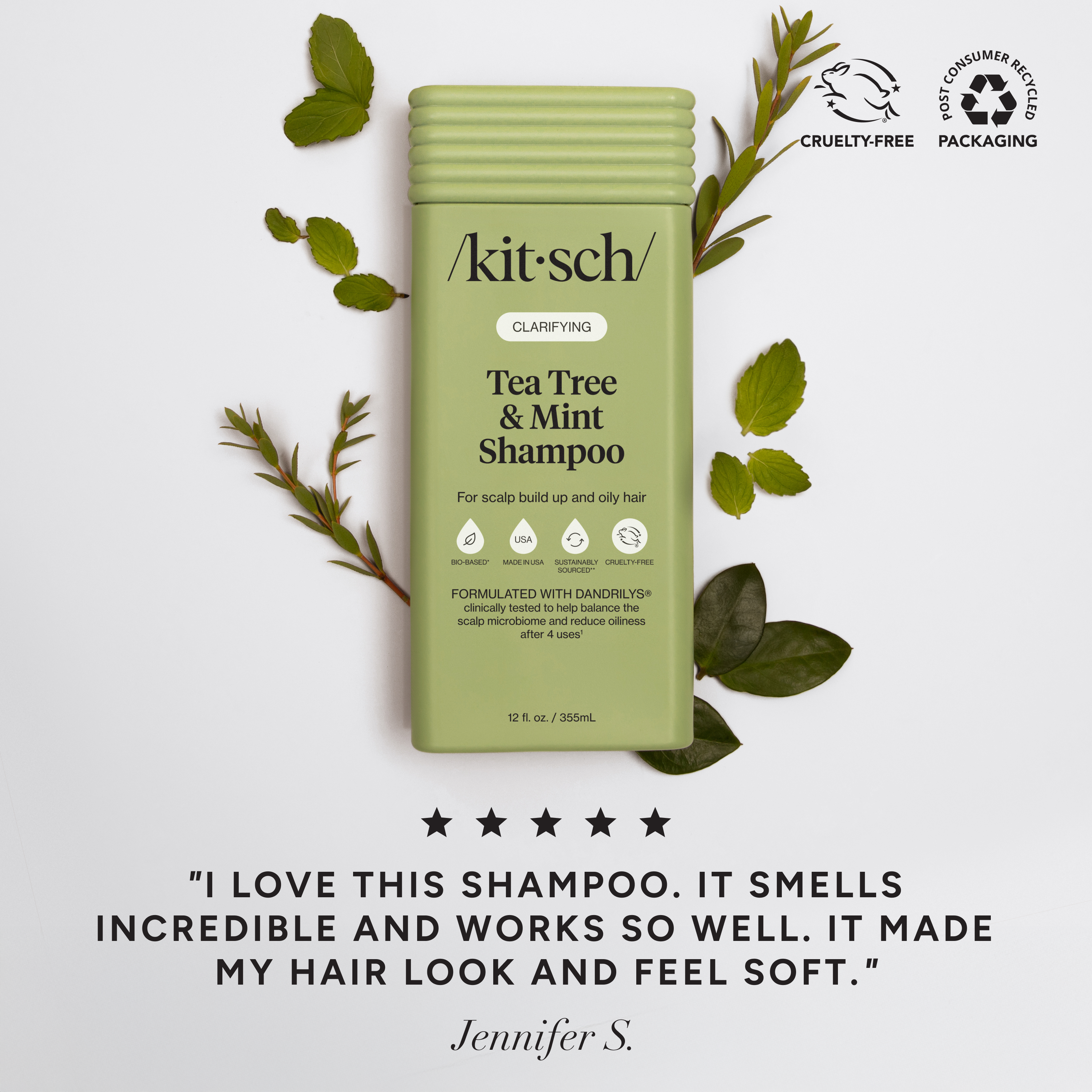 KITSCH Clarifying Tea Tree & Mint Shampoo