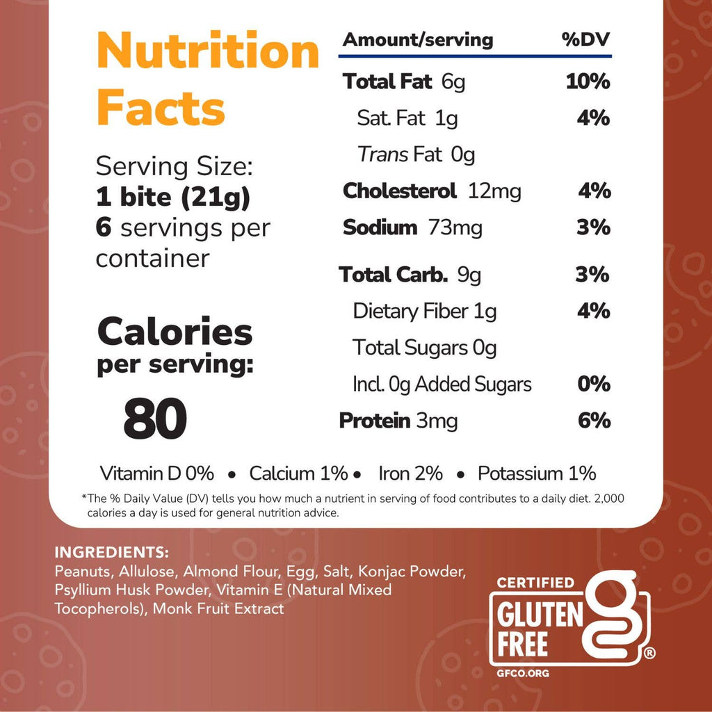 Peanut Butter Keto Cookie Bites 4oz