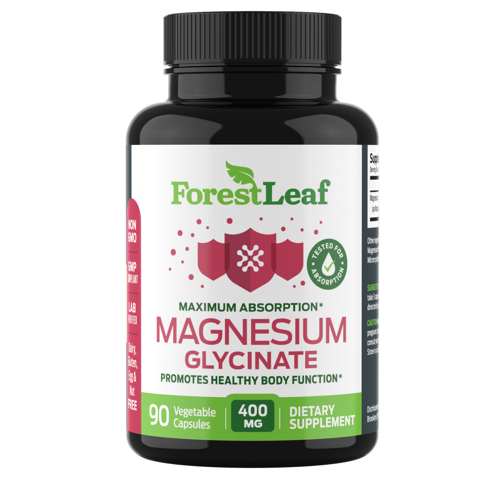 Magnesium Glycinate: 400mg - 90 Capsules