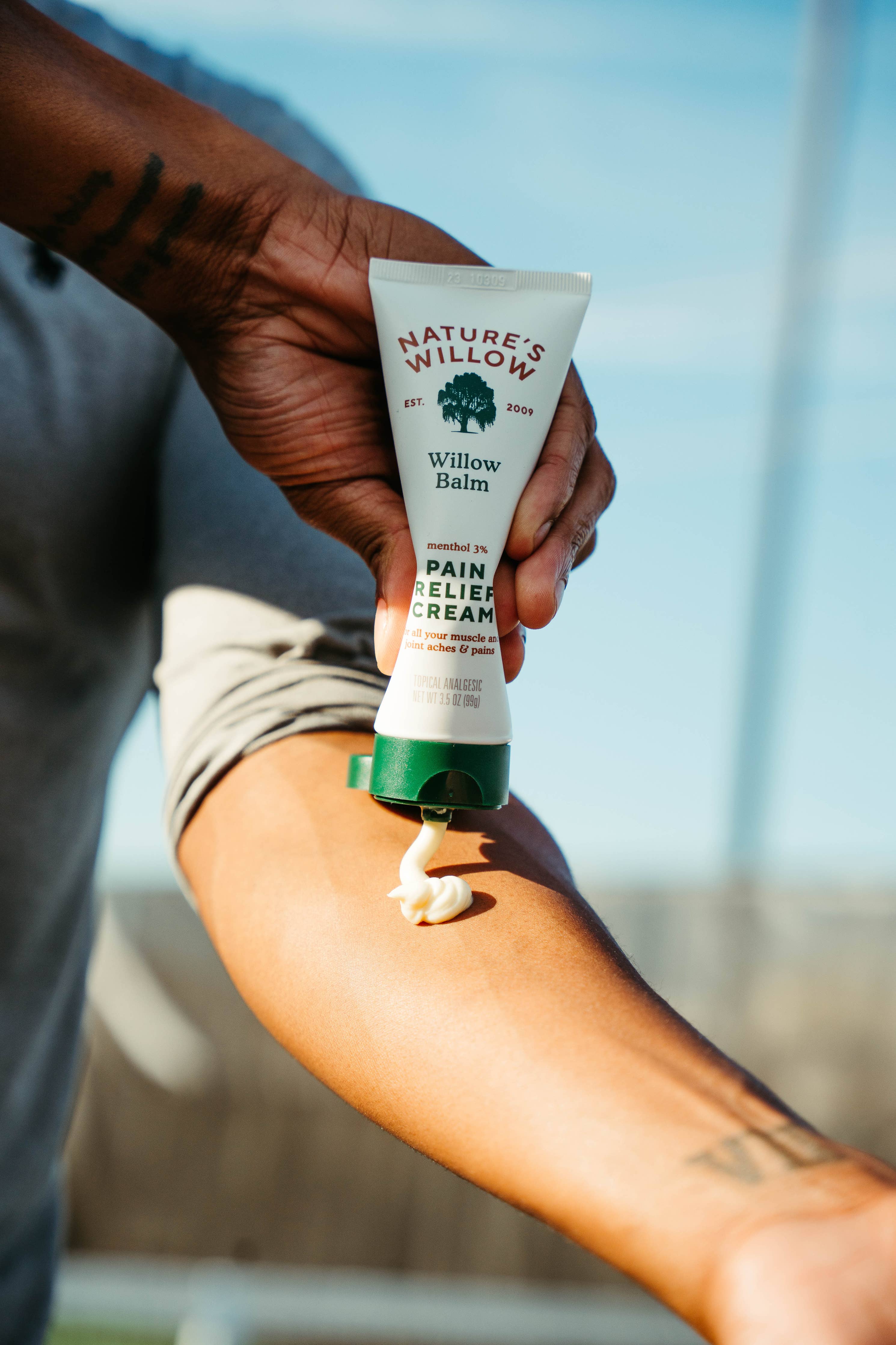 Nature's Willow Balm Natural Pain Relief Cream for Muscles & Joints 3.5 fl oz