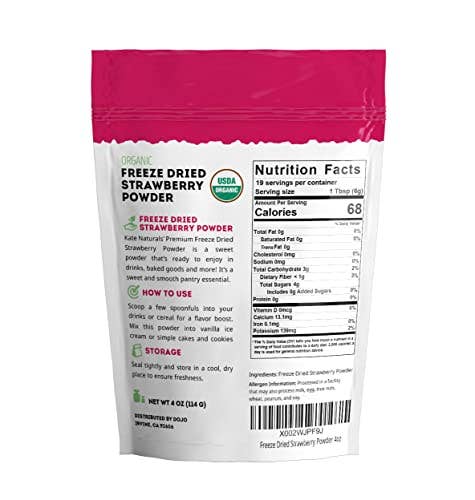 Organic Freeze Dried Strawberry Powder 4oz (114g)