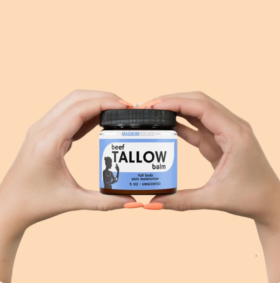 Premium Grass Fed Beef Tallow Balm 5 oz Only 2 Ingredients Clean Skin Moisturizer