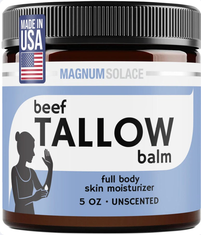 Premium Grass Fed Beef Tallow Balm 5 oz Only 2 Ingredients Clean Skin Moisturizer