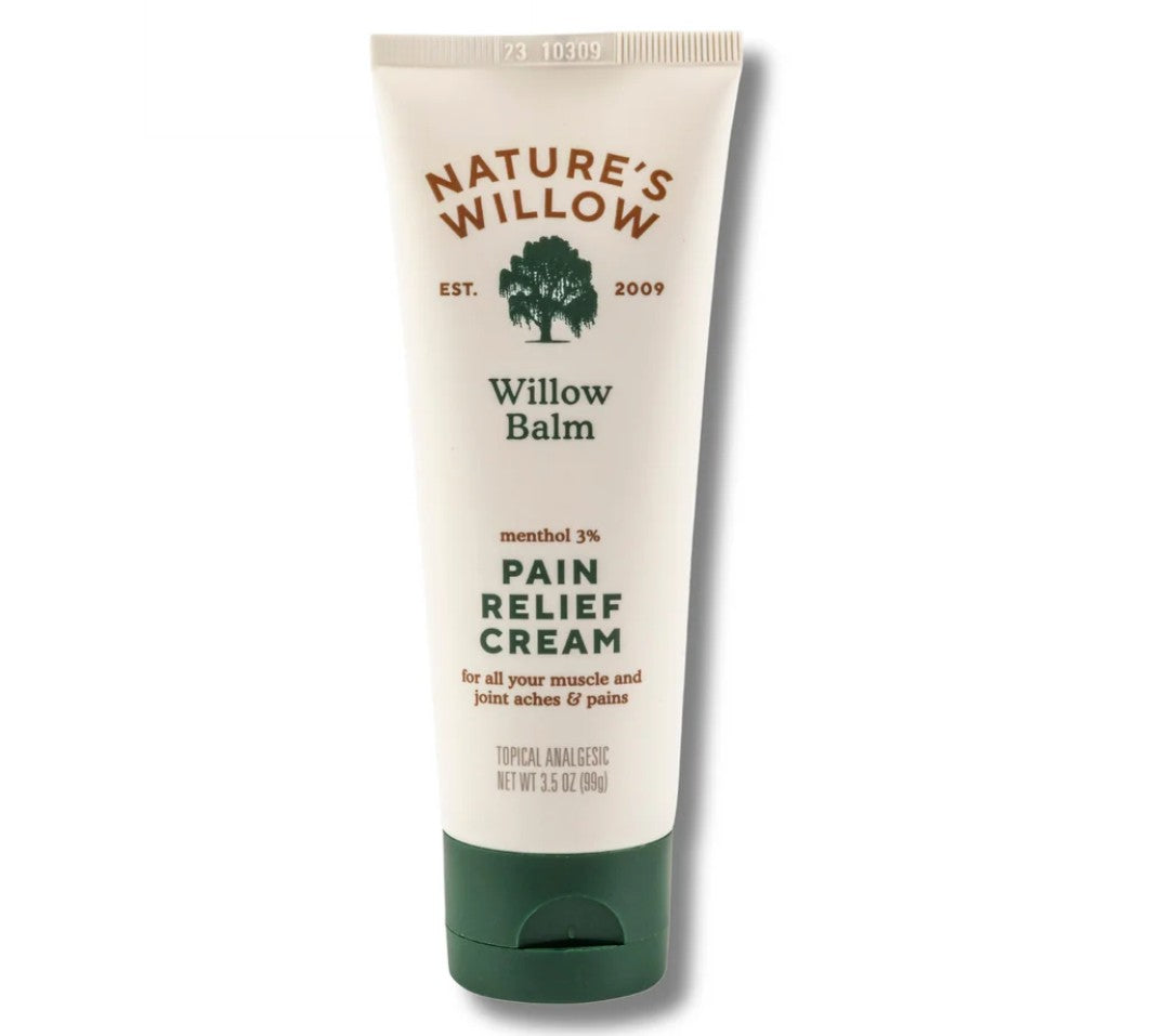Nature's Willow Balm Natural Pain Relief Cream for Muscles & Joints 3.5 fl oz