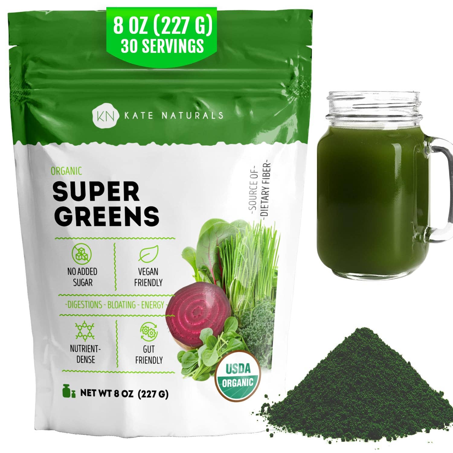 Organic Super Greens Powder 8oz (227g)