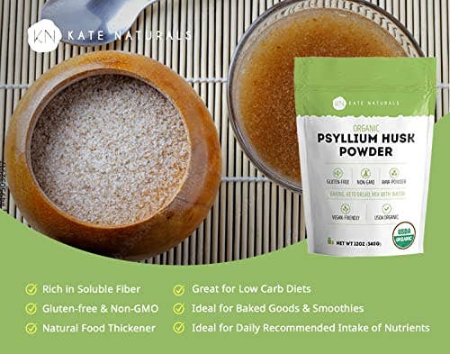 Organic Psyllium Husk Powder 12oz (340g)
