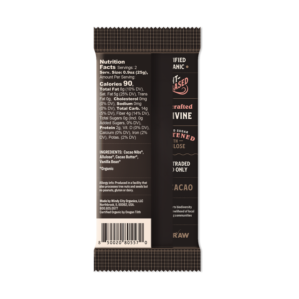Organic Premium Keto Chocolate Bar with Allulose only - 65% Cacao 1.76oz (50g)