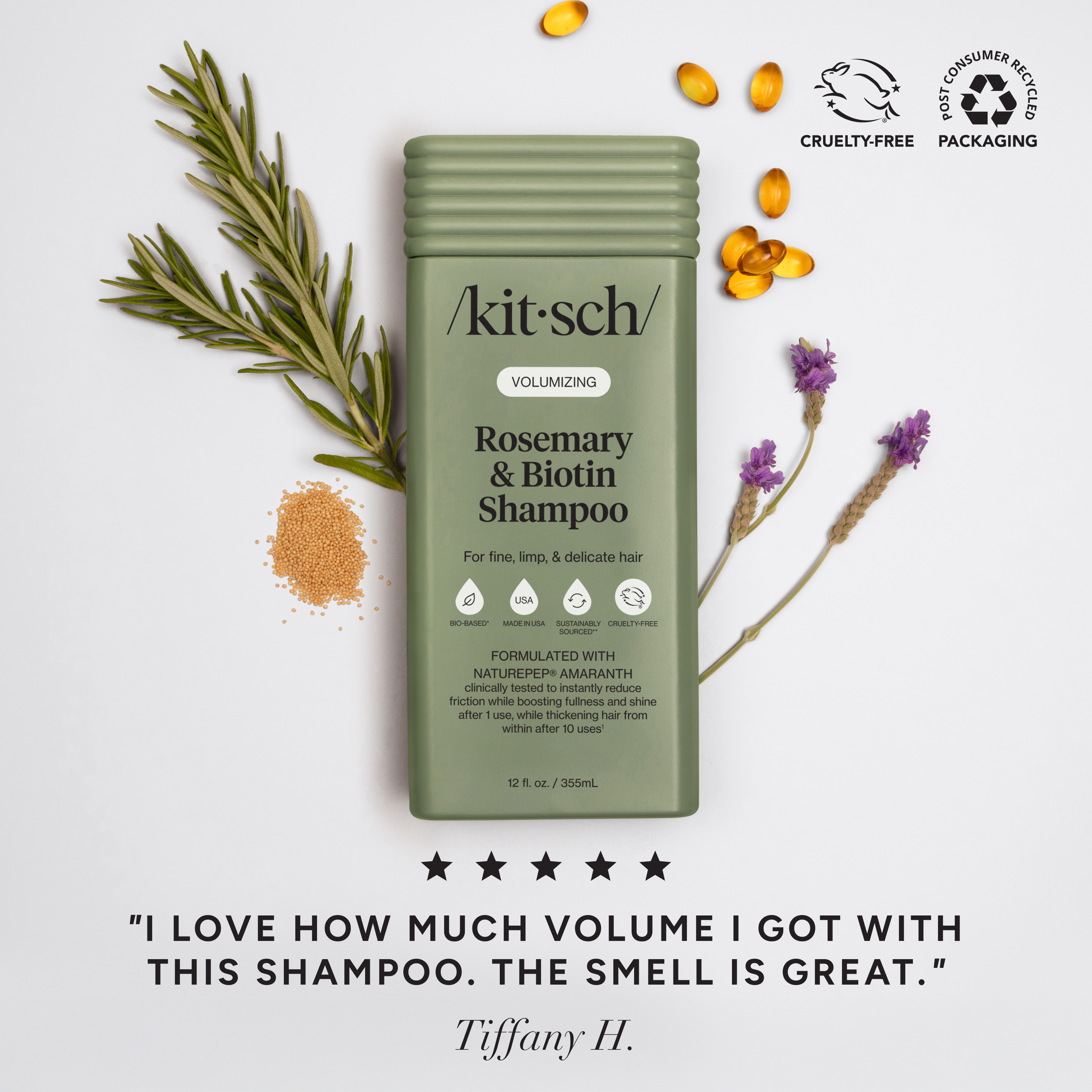 KITSCH Volumizing Rosemary & Biotin Shampoo