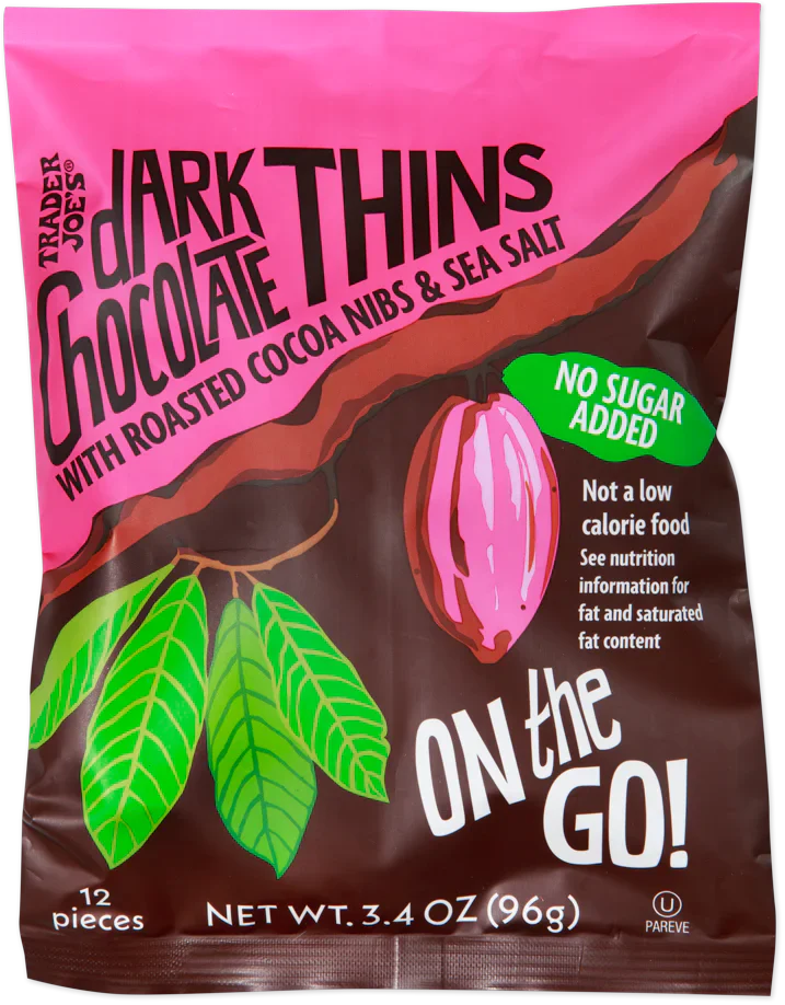 Trader Joe's Dark Chocolate Thins On the Go!, 3.4oz (96g)
